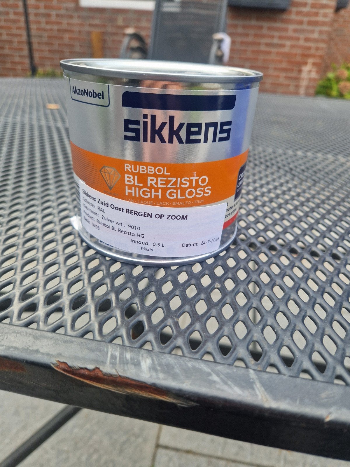 Sikkens Rubbol BL Rezisto High Gloss Lakverf Wit 0.5L, Ophalen, Wit, Nieuw, Lak