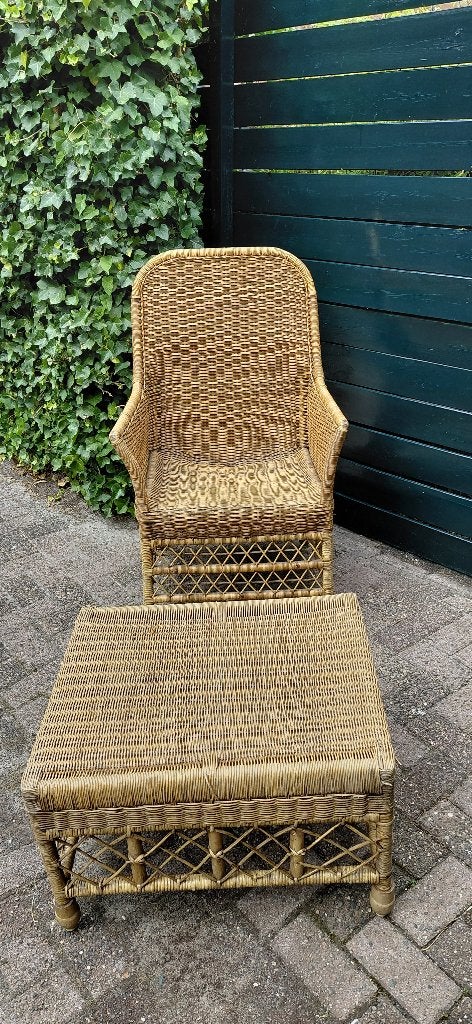 Rieten stoel, Tuin en Terras, Tuinstoelen, Ophalen, Zo goed als nieuw, Rotan