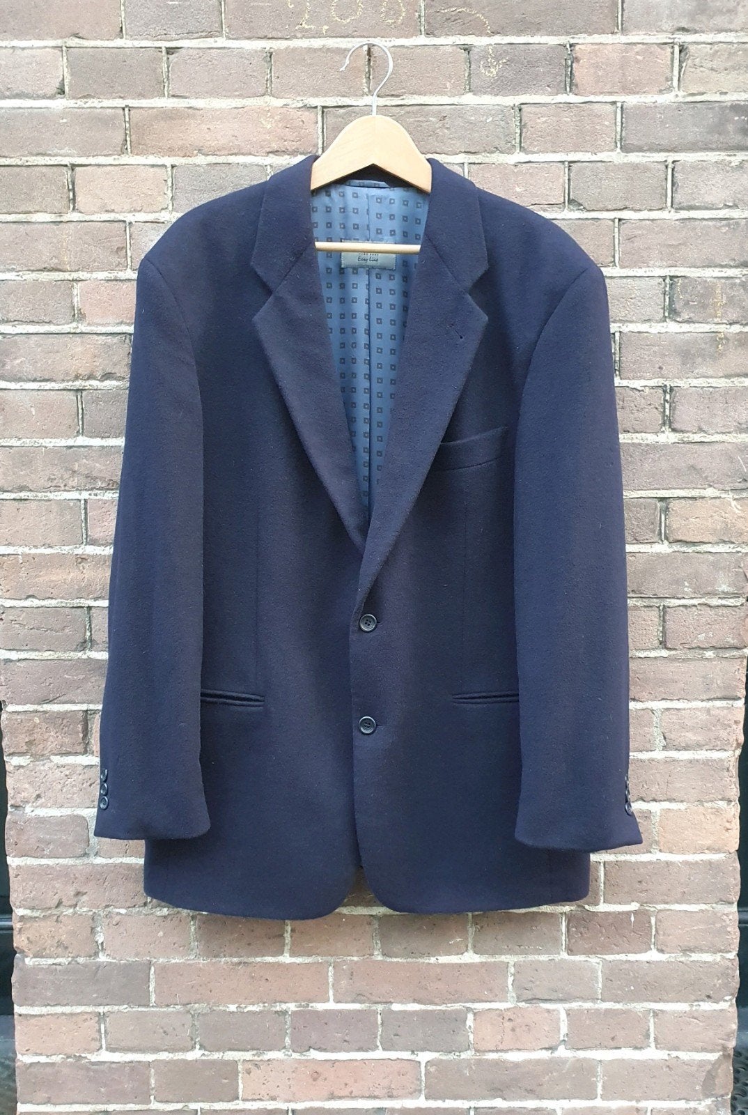 Hugo Boss Wollen Jas 52, Maat 52/54 (L), Blauw, Ophalen of Verzenden, Zo goed als nieuw