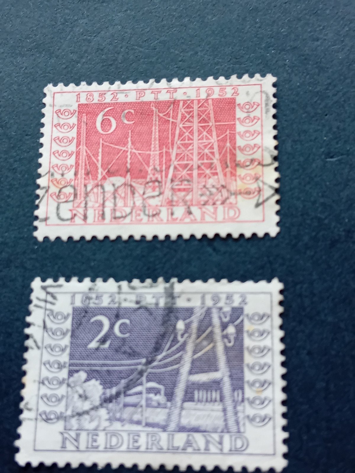 Nederland PTT postzegels 1952 - 2c en 6c, Ophalen of Verzenden