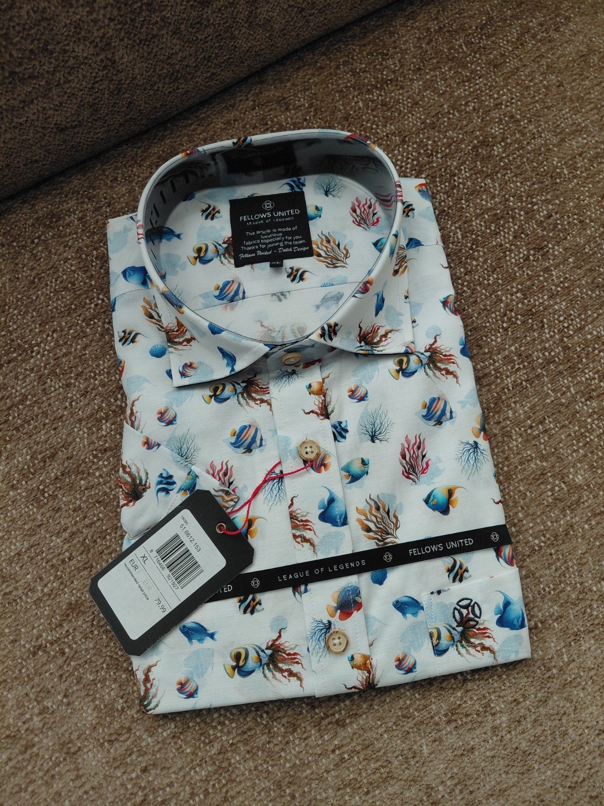 Fellows United League of Legends overhemd XL, Blauw, Nieuw, Ophalen of Verzenden, Halswijdte 43/44 (XL)