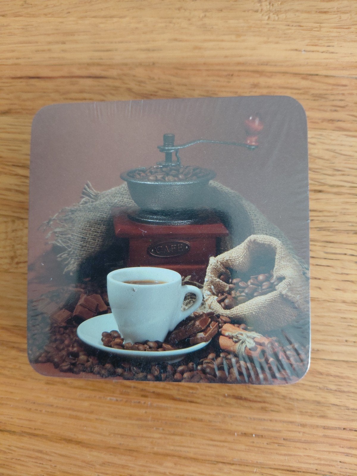 Onderzetters koffie afbeelding, Overige typen, Nieuw, Ophalen of Verzenden, Natuurlijk materiaal