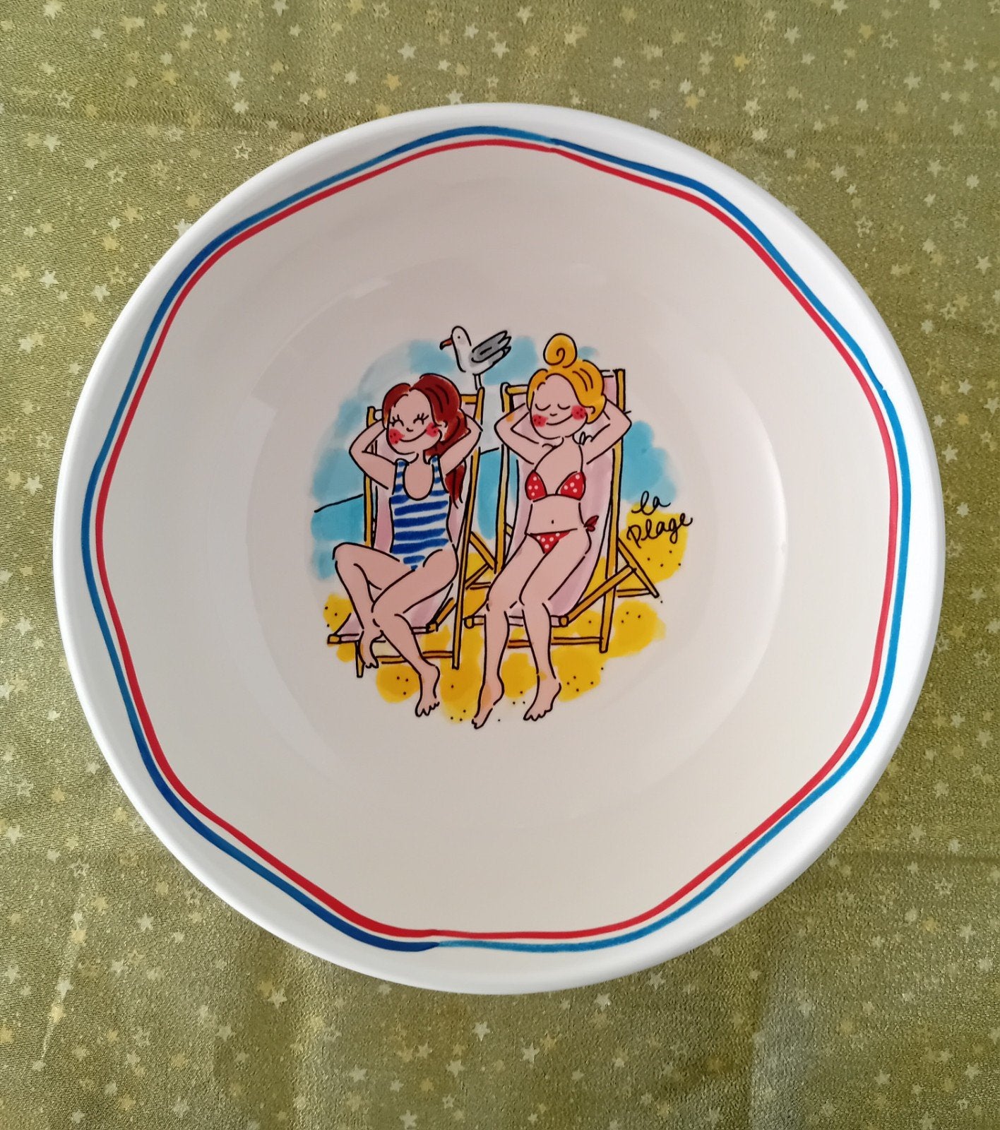 Blond amsterdam grote saladeschaal.  Nieuw!, Ophalen, Porselein of Keramiek, Schaal, Rond