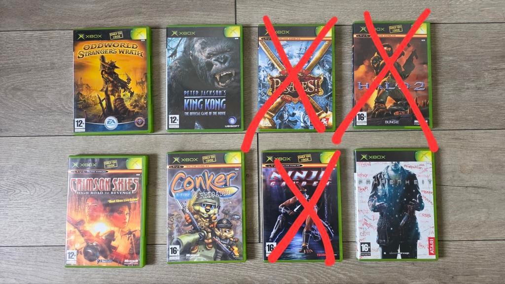 Xbox Original games: o.a. Conker, Oddworld & Pirates!, Spelcomputers en Games, Games | Xbox Original, Avontuur en Actie, Gebruikt