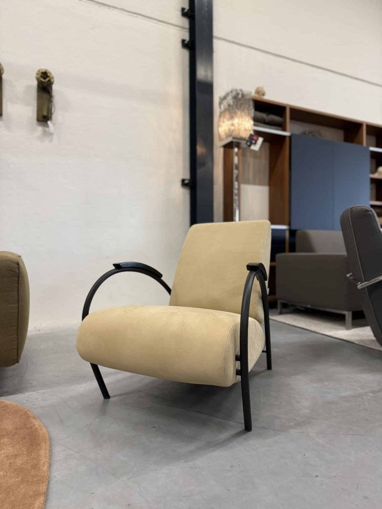 Showmodel Gelderland 5770 Lotus fauteuil leer design stoel, Huis en Inrichting, Nieuw, Ophalen of Verzenden, Info@gelderlanddesign.com