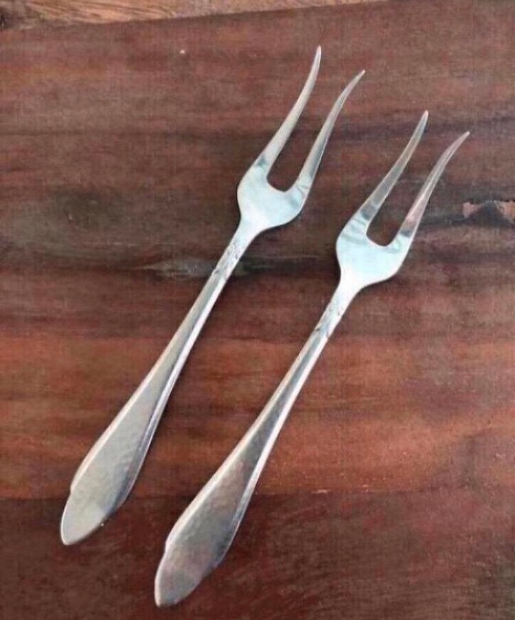 💝 2x GERO ZILMETA 755 vleesvorkje vorkje - €4,50 p.st, Antiek en Kunst, Ophalen of Verzenden