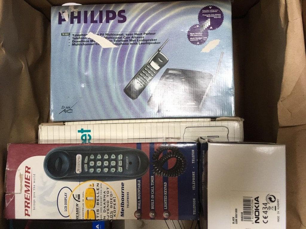 2x telefoon: Philips TD 9241 multikanaals + Premier LCD vast, Ophalen of Verzenden, Gebruikt, 1 handset