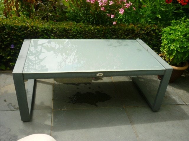 Tuintafel, Ophalen, Gebruikt, Rechthoekig, Aluminium
