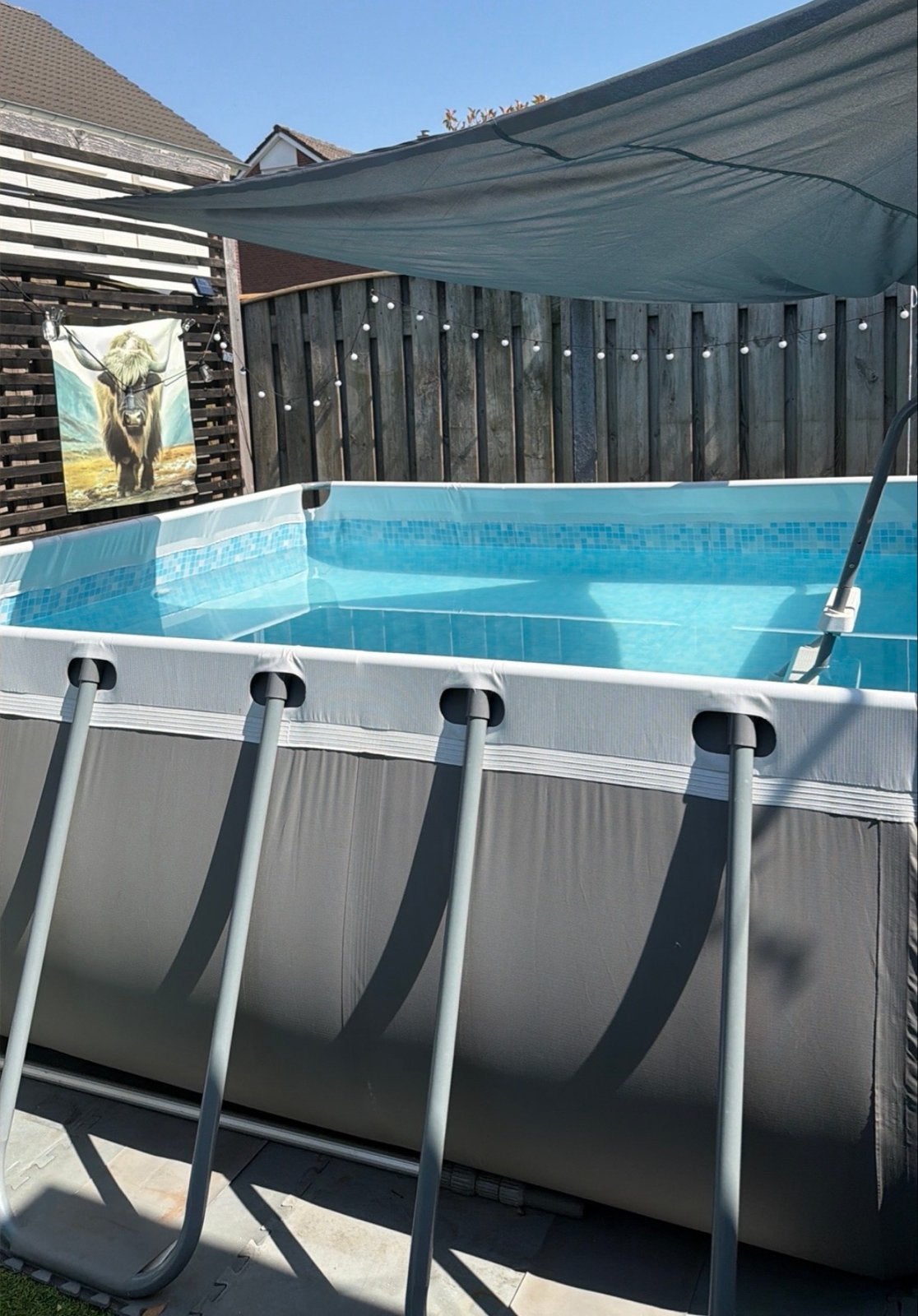 Your GEAR Opzetzwembad 3x3x1m met toebehoren, Ophalen, Gebruikt, 200 tot 300 cm, 80 tot 120 cm