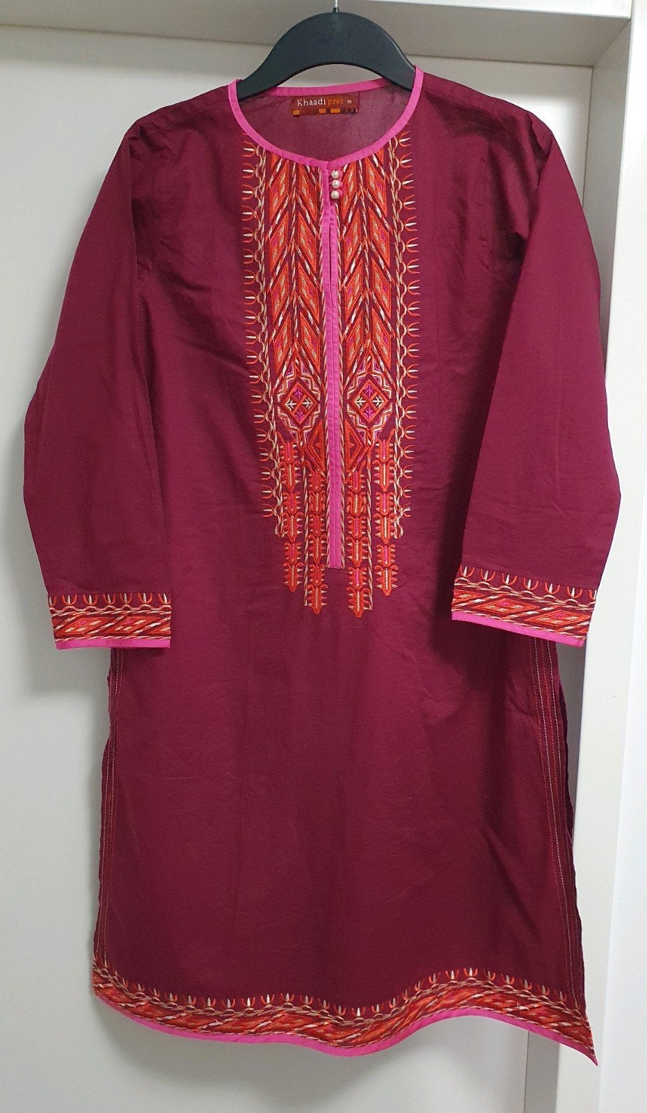 Indiase Kurta jurk tuniek  - Khaadi Prêt - Maat 《S), Khaadi Prêt, Ophalen of Verzenden, Zo goed als nieuw, Maat 36 (S)
