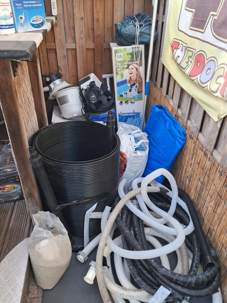 Zwembad 3x2x0.75m met zandfilterpomp en verwarming, Tuin en Terras, Zwembaden, Opzetzwembad, 200 tot 300 cm, Rechthoekig, Ophalen