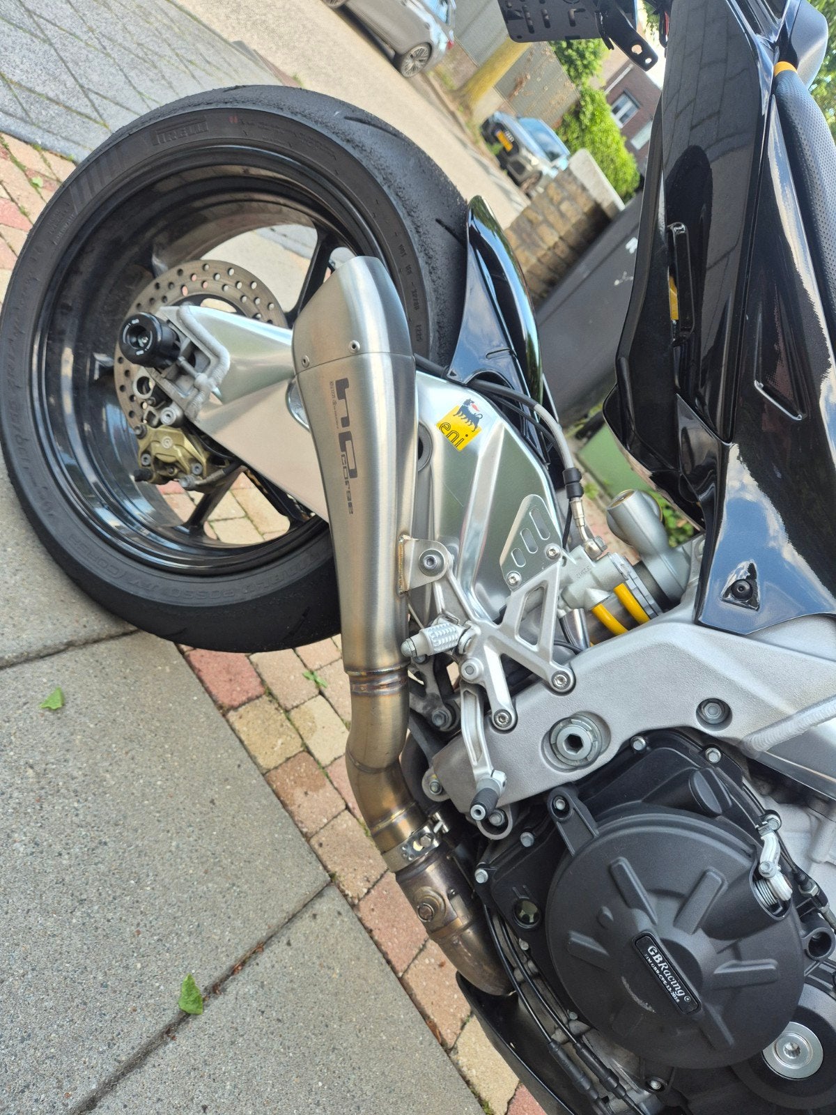 HP Corse Titanium Slip-on–Tuono V4 / RSV4 – E-keur, Motoren, Onderdelen | Overige, Nieuw, Ophalen of Verzenden