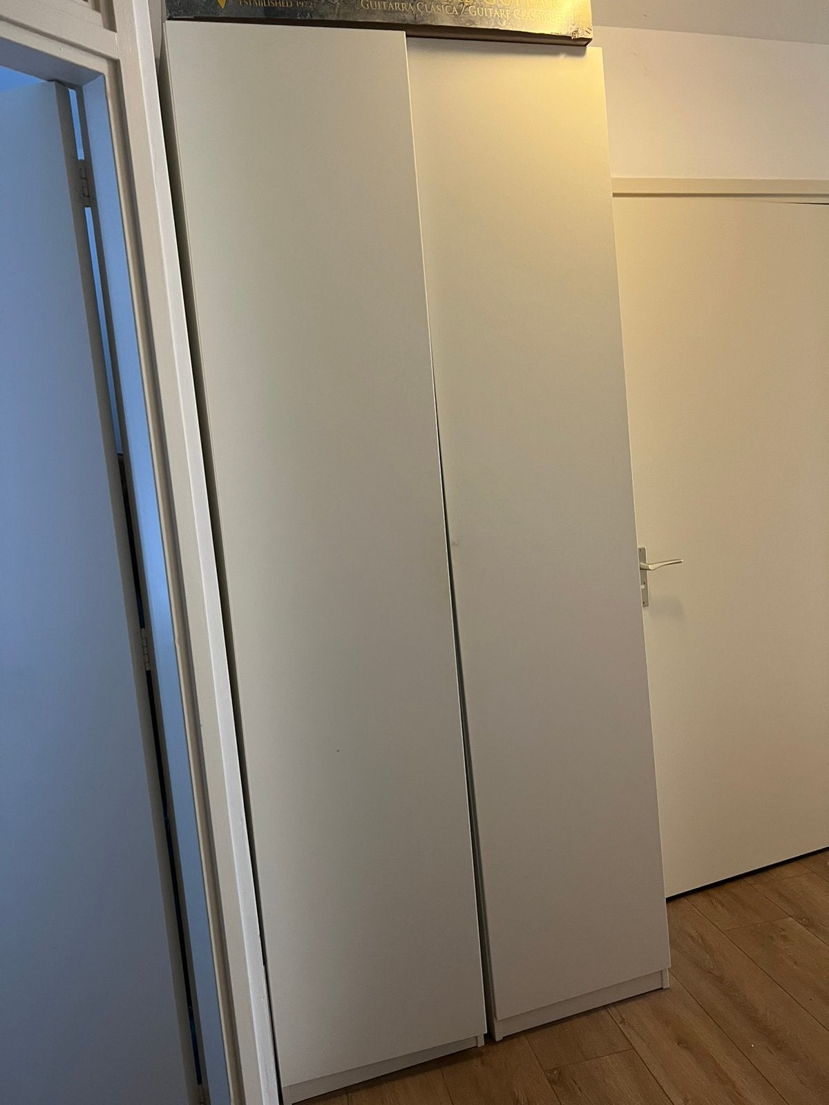 Tall wardrobes (x2), white, with mirror, 100 tot 150 cm, 200 cm of meer, Zo goed als nieuw, 25 tot 50 cm