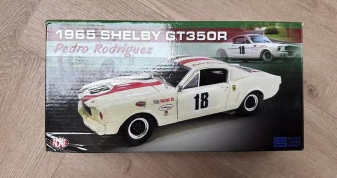 ACME - 1:18 model - #18 1965 Shelby GT350R - Pedro Rodriguez, Ophalen of Verzenden, Zo goed als nieuw, Overige merken