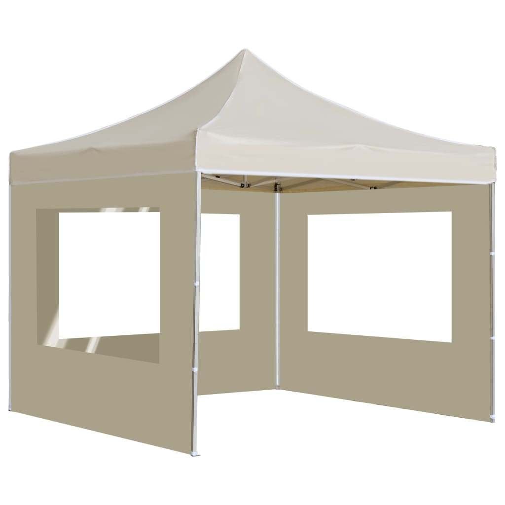 Partytent, Paviljoen, 3x3, opvouwbaar, Met Zijwanden, Beige, Tuin en Terras, Opvouwbaar, Partytent, Minder dan 4 meter, Nieuw
