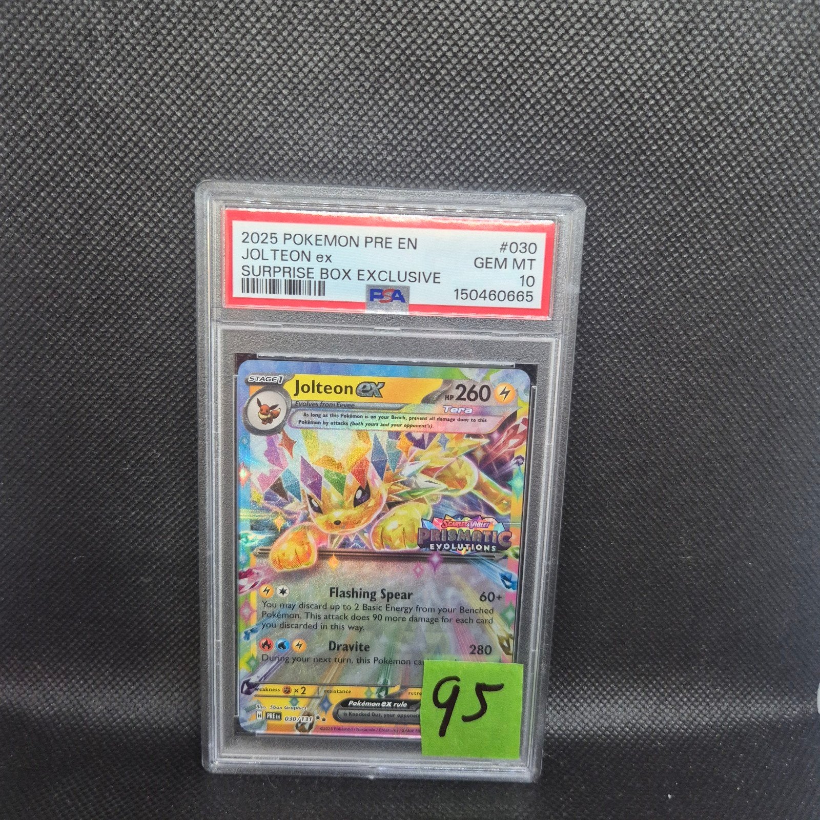 Jolteon Ex Prismatic Evolutions PSA 10, Ophalen of Verzenden, Zo goed als nieuw