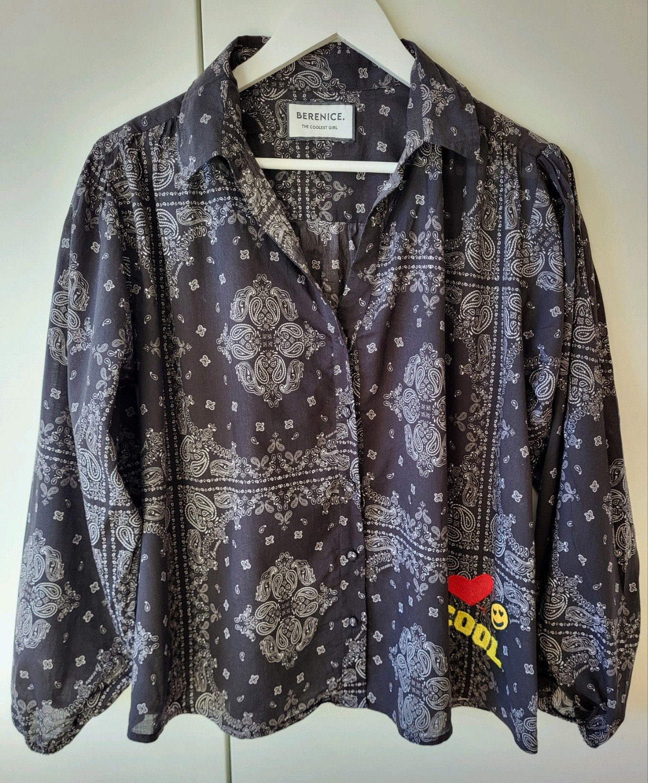 Berenice blouse in maat 38 NIEUW zwarte bandana print, Maat 38/40 (M), Liu Jo Pinko, Meerkleurig, Nieuw
