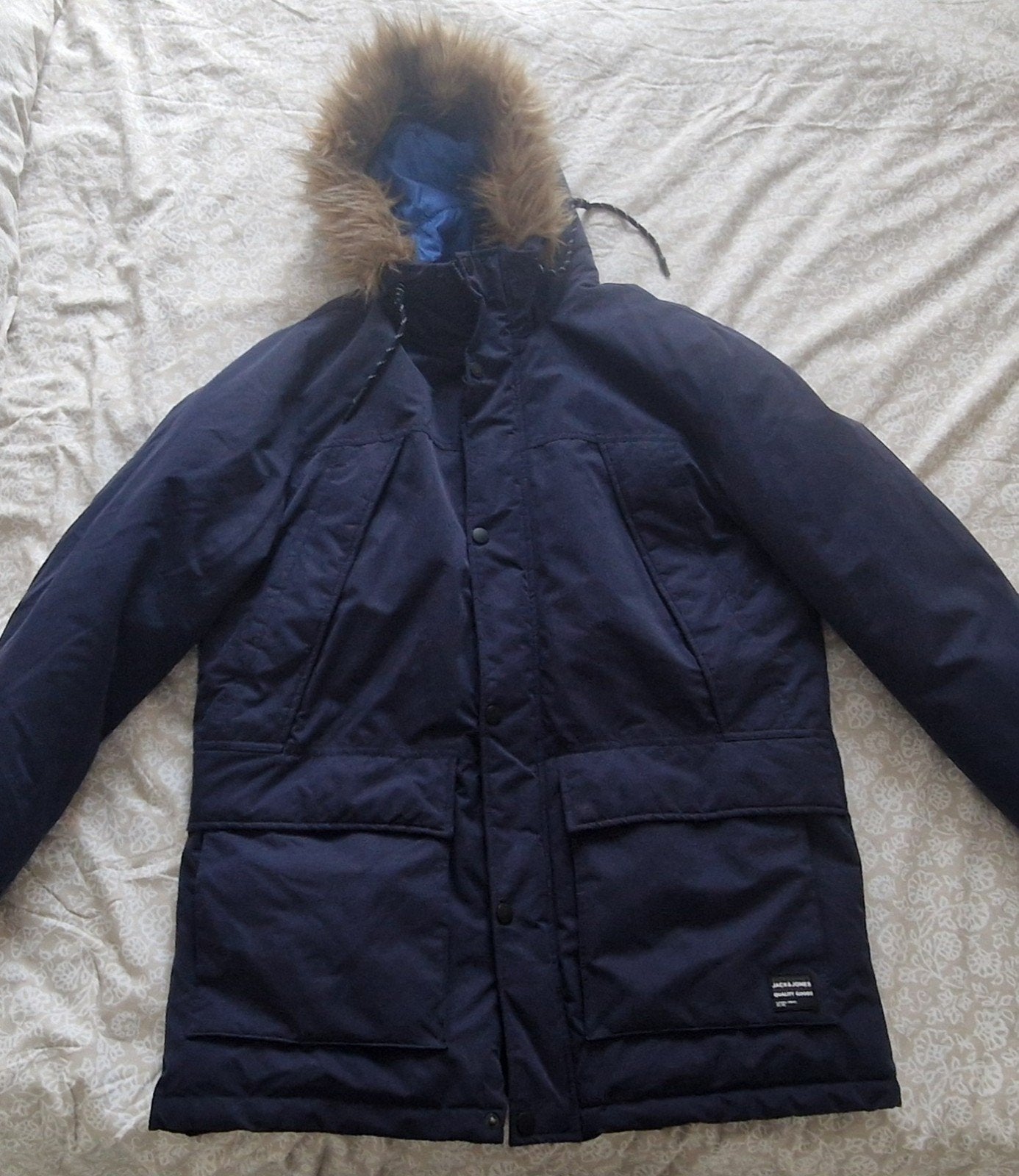 Jack and Jones winterjas, Blauw, Maat 56/58 (XL), Ophalen of Verzenden, Gedragen