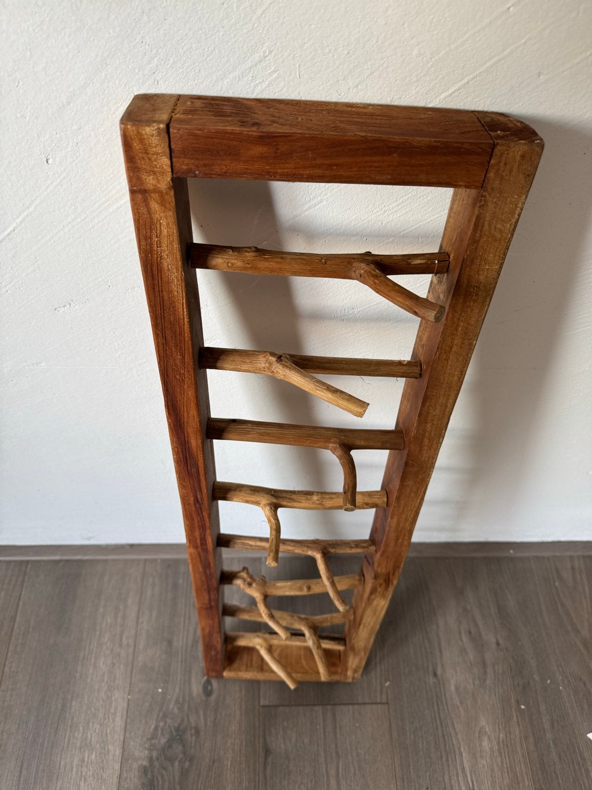 Houten kapstok met takken als haken, 80cm breed, Gebruikt, Minder dan 100 cm, Hout, Ophalen