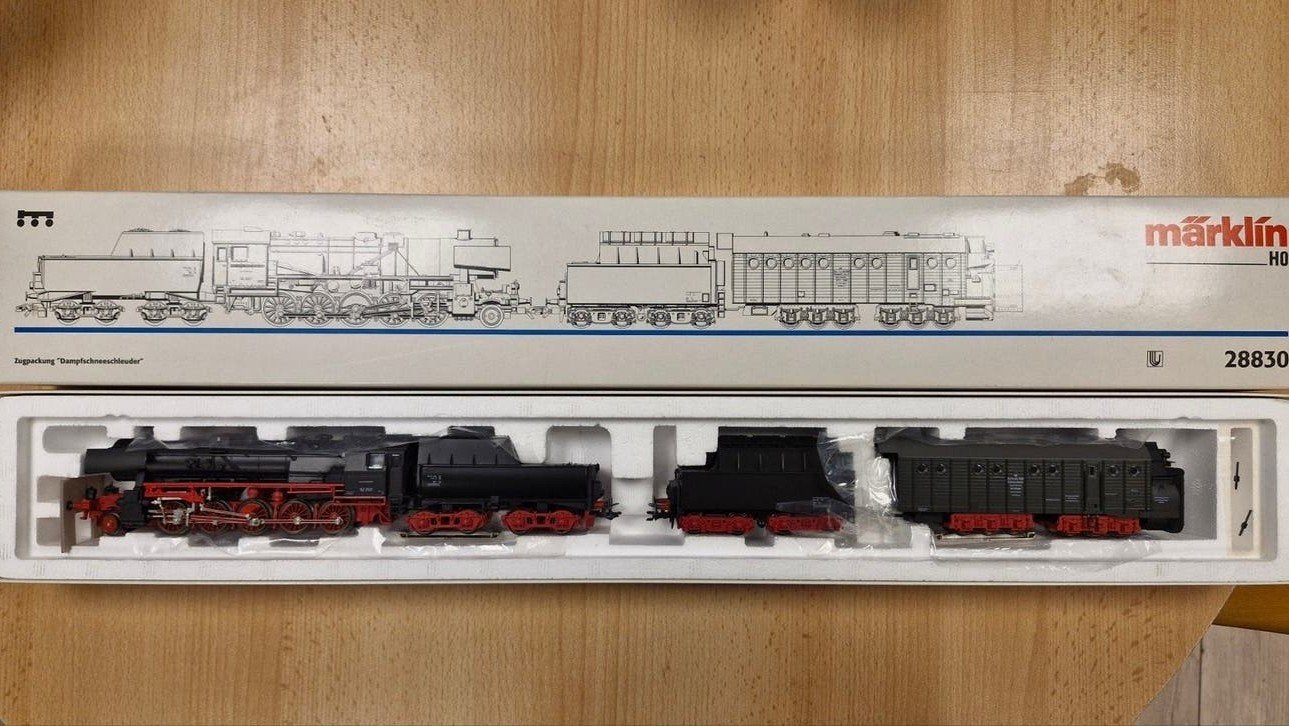 Märklin 28830 BR52 met sneeuwploeg, Ophalen, Wisselstroom, Treinset, Zo goed als nieuw