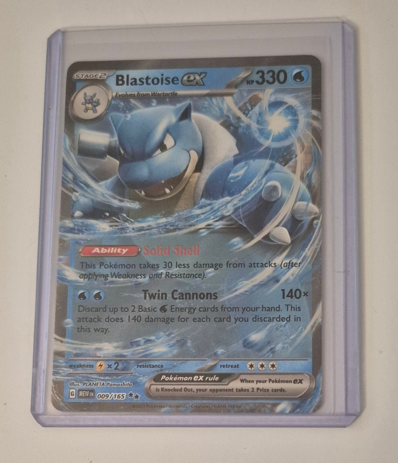 Blastoise EX, Ophalen of Verzenden, Zo goed als nieuw