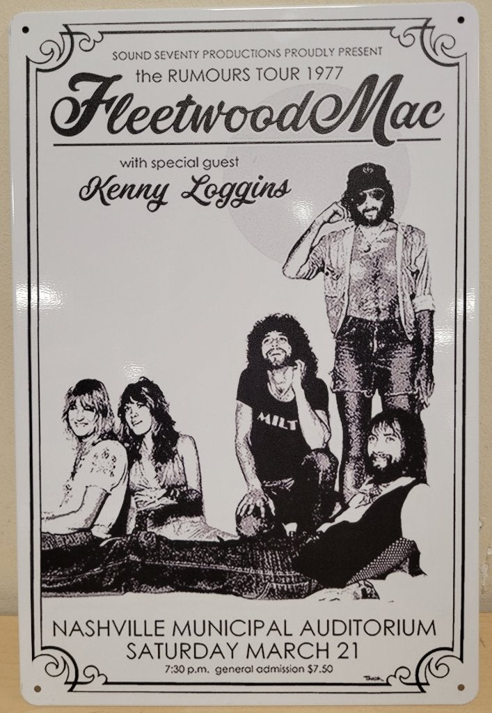 Fleetwood Mac zwart wit reclamebord van metaal wandbord deco, Verzamelen, Muziek, Artiesten en Beroemdheden, Nieuw, Foto of Kaart