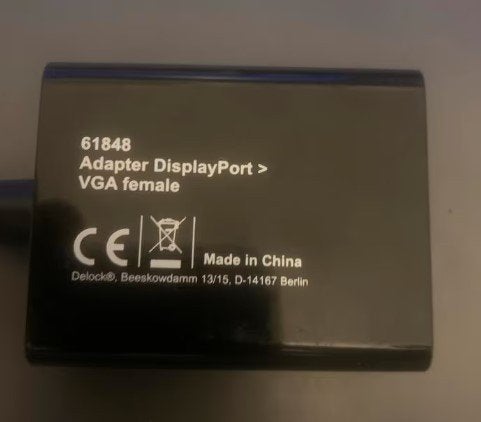 Delock DisplayPort naar VGA Adapter, Computers en Software, Pc- en Netwerkkabels, Ophalen of Verzenden, Zo goed als nieuw