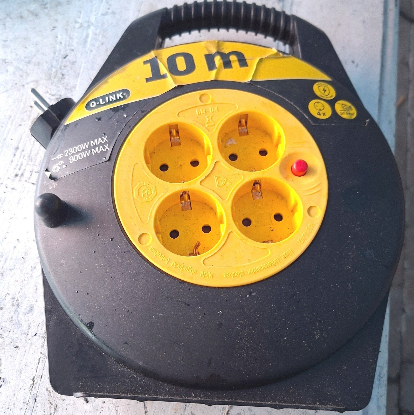 kabelhaspel 10 m, Verzenden, Zo goed als nieuw, Kabel of Snoer