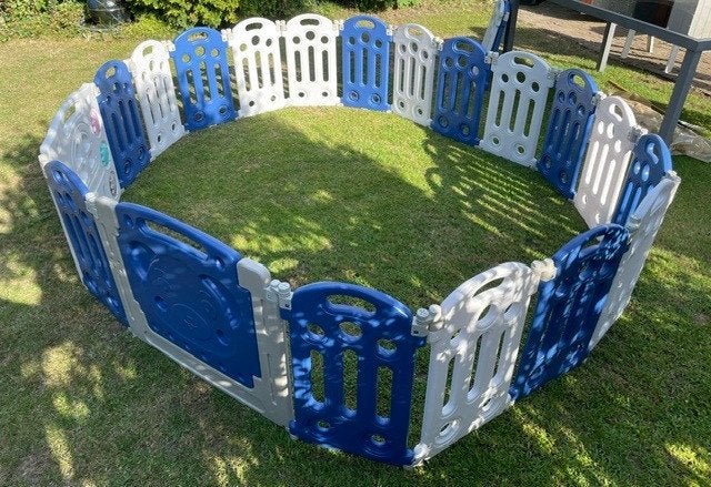 Kunststof hekwerk voor kleien kinderen., Tuin en Terras, Tuinhekken en Hekwerk, Ophalen, Gebruikt, Kunststof, Overige typen