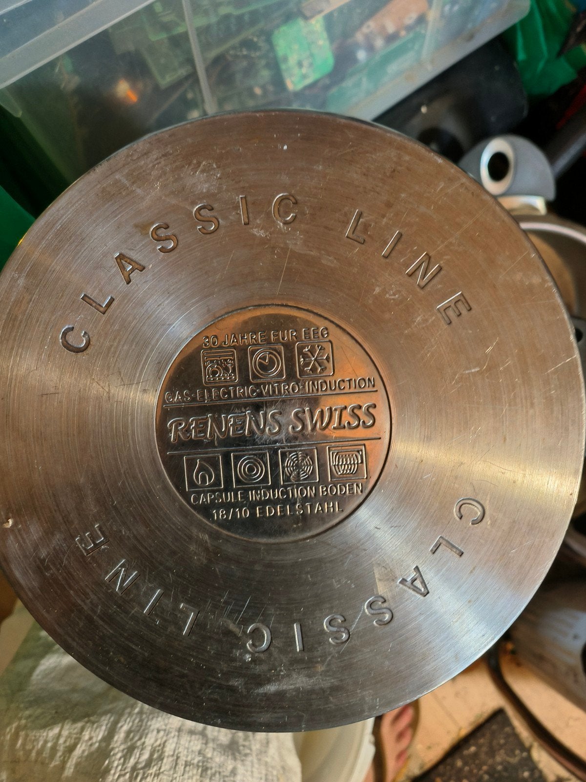 Renens Swiss Classic Line Pannenset - RVS Inductie, Ophalen, Gebruikt, Rvs, Pannenset
