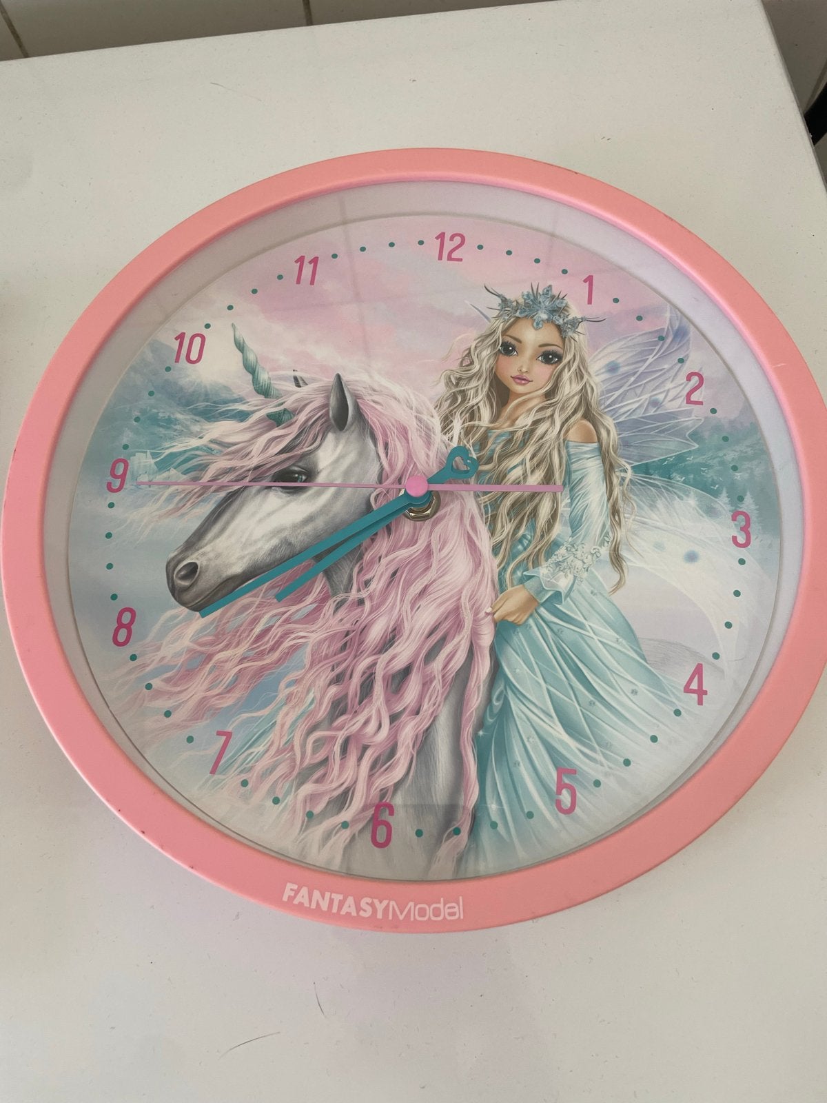 Topmodel Fantasy Klok - Eenhoorn & Elf, Ophalen of Verzenden, Gebruikt, Wandklok