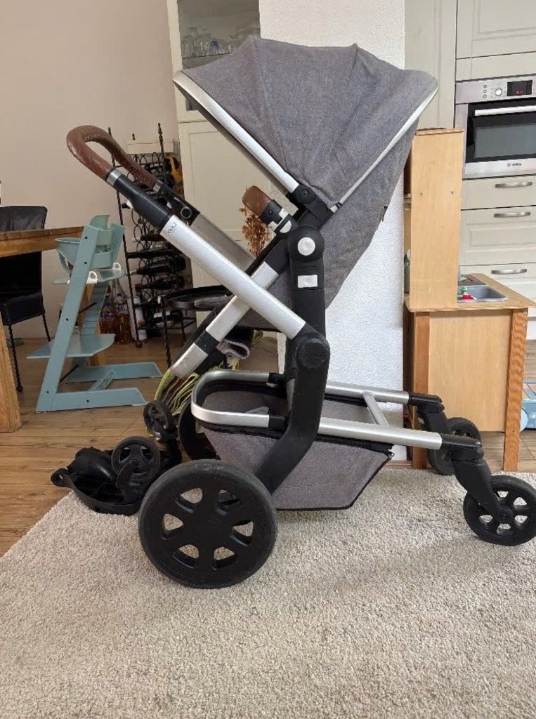 Grijze Joolz kinderwagen, Zo goed als nieuw, Met reiswieg, Ophalen, Kinderwagen