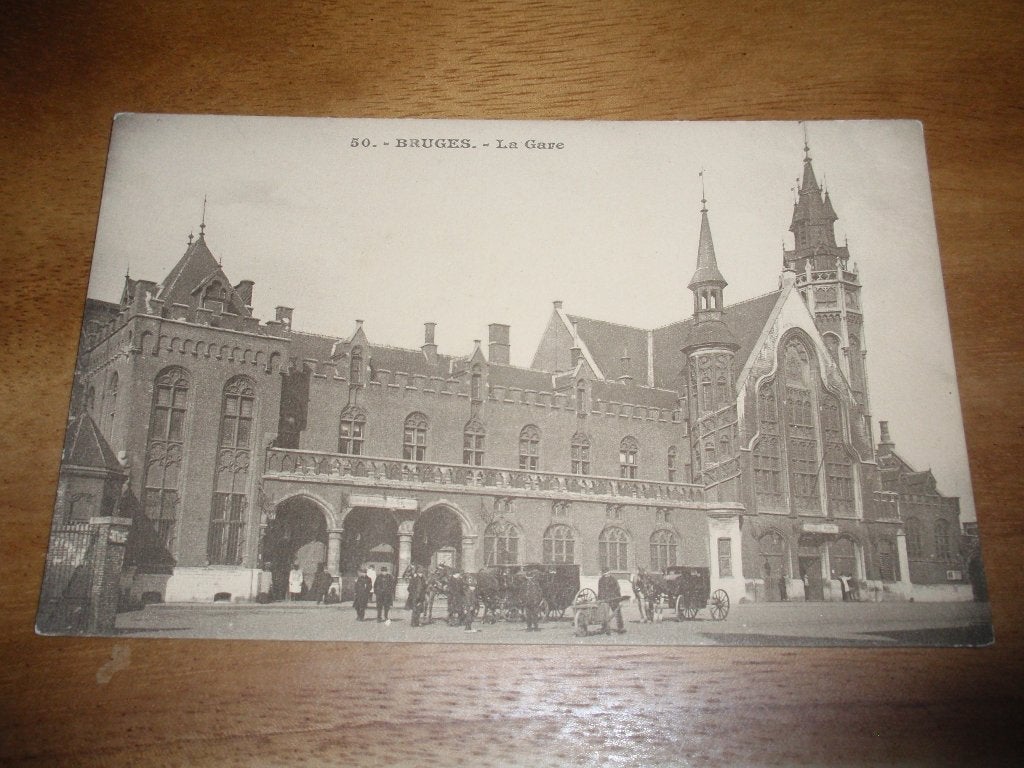 Station Brugge  La Gare Belgie, Verzenden, 1920 tot 1940, Ongelopen, West-Vlaanderen