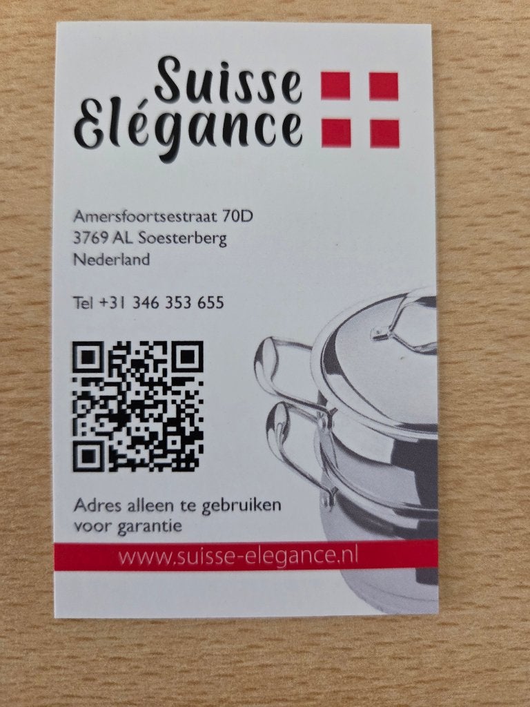 Suisse Elegance 12 delige pannenset met 6 delige messenset, Nieuw, Pannenset, Ophalen of Verzenden, Rvs