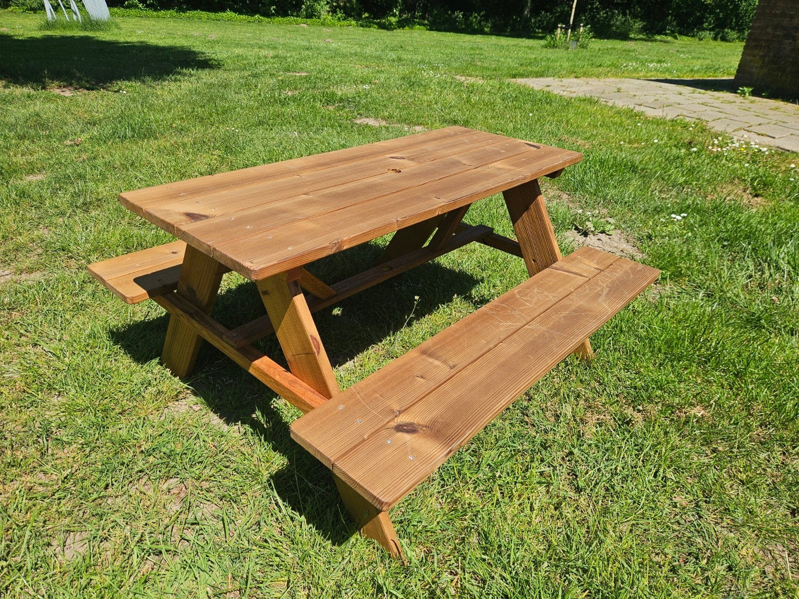Nieuwe houten picknicktafel voor kinderen, Nieuw, Rechthoekig, Hout, Ophalen