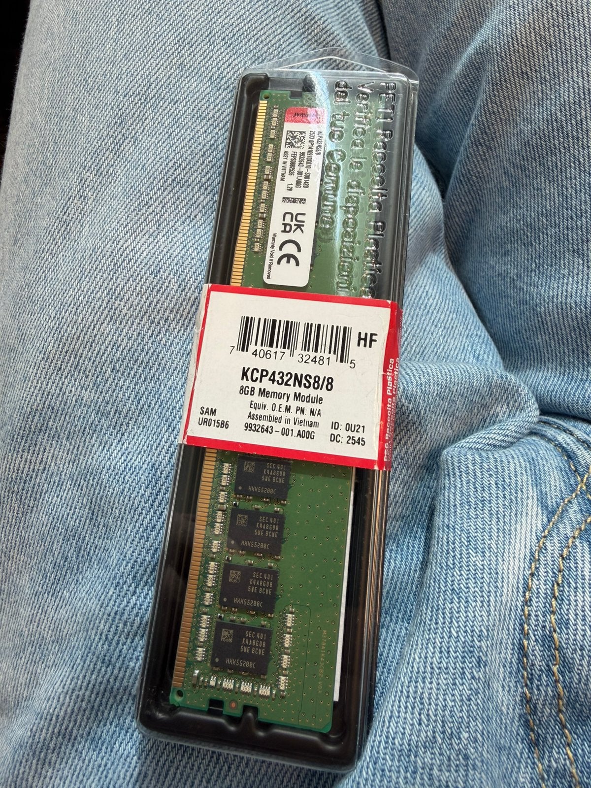 Kingston KCP432NS8/8, Ophalen of Verzenden, Nieuw, DDR4, Laptop