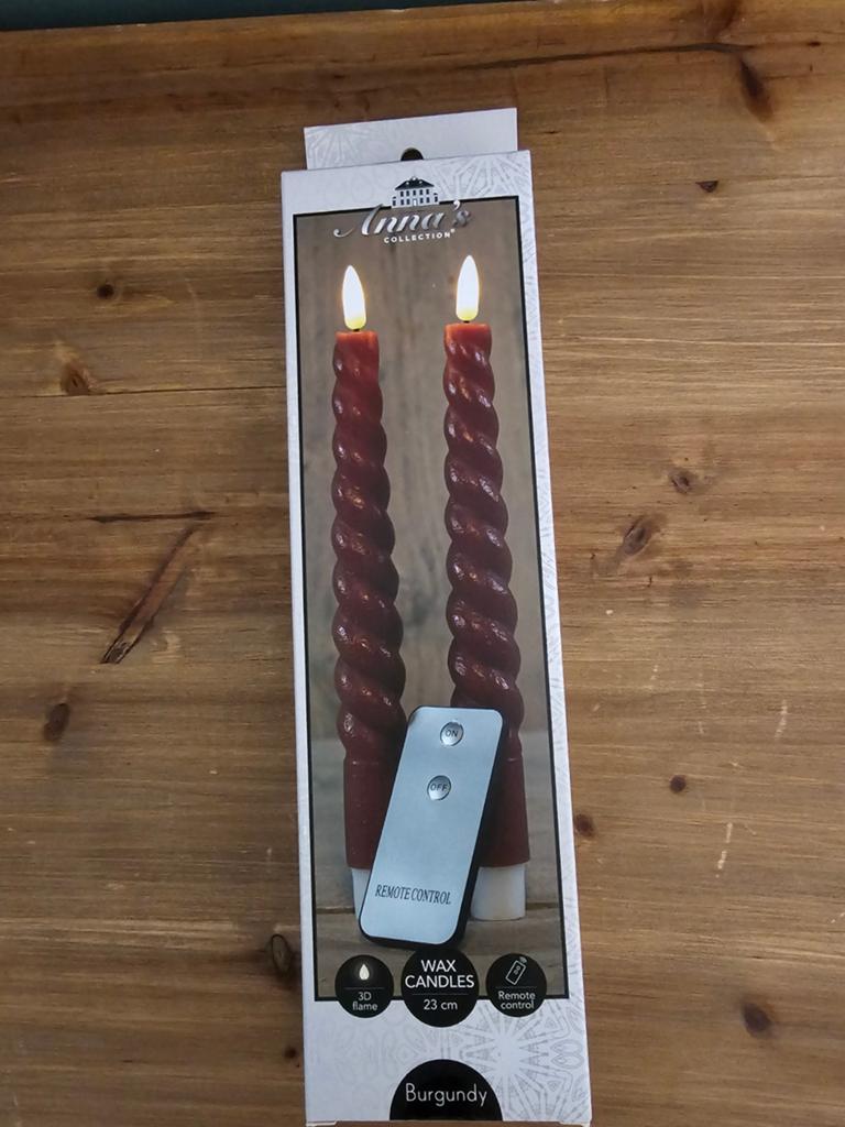Anna's wax kaarsen 23 cm rood gratis af te halen, Ophalen, Overige materialen, Nieuw, Minder dan 25 cm
