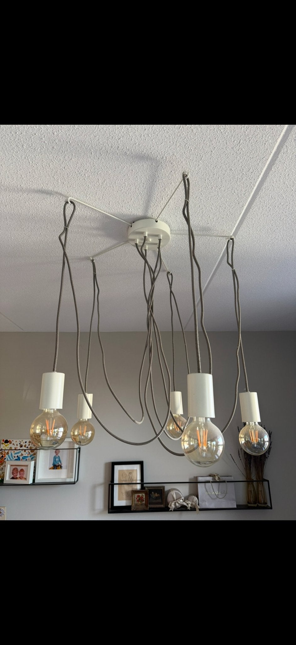 VT wonen hanglamp Spider - Industriële stijl, Ophalen of Verzenden, Gebruikt, Metaal, E27 (groot)