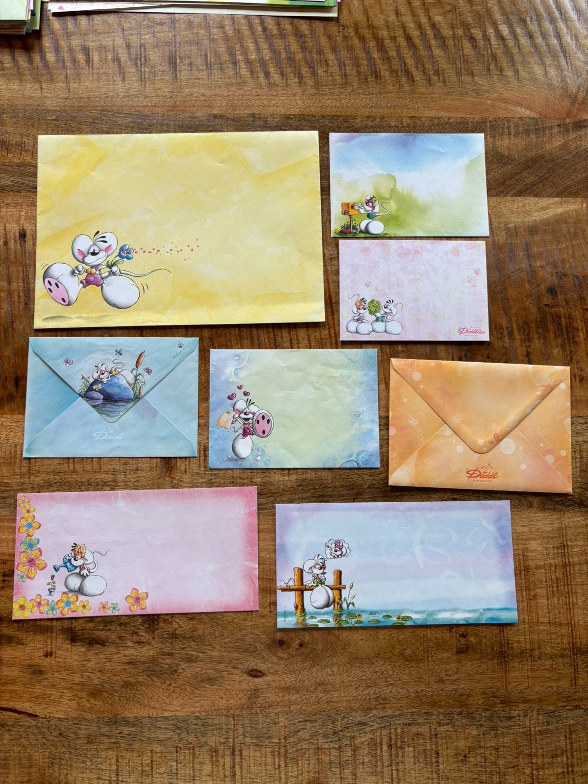 Diddl briefpapier diverse envelope, Verzenden, Zo goed als nieuw, Papier, Kaart of Schrift