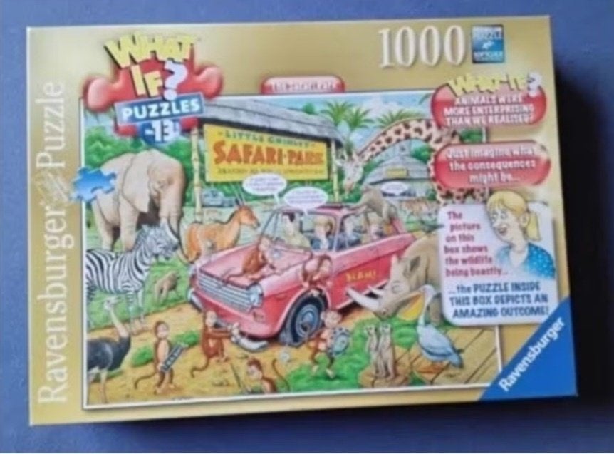 What if? puzzel 'the safari park, Ophalen, 500 t/m 1500 stukjes, Zo goed als nieuw, Legpuzzel