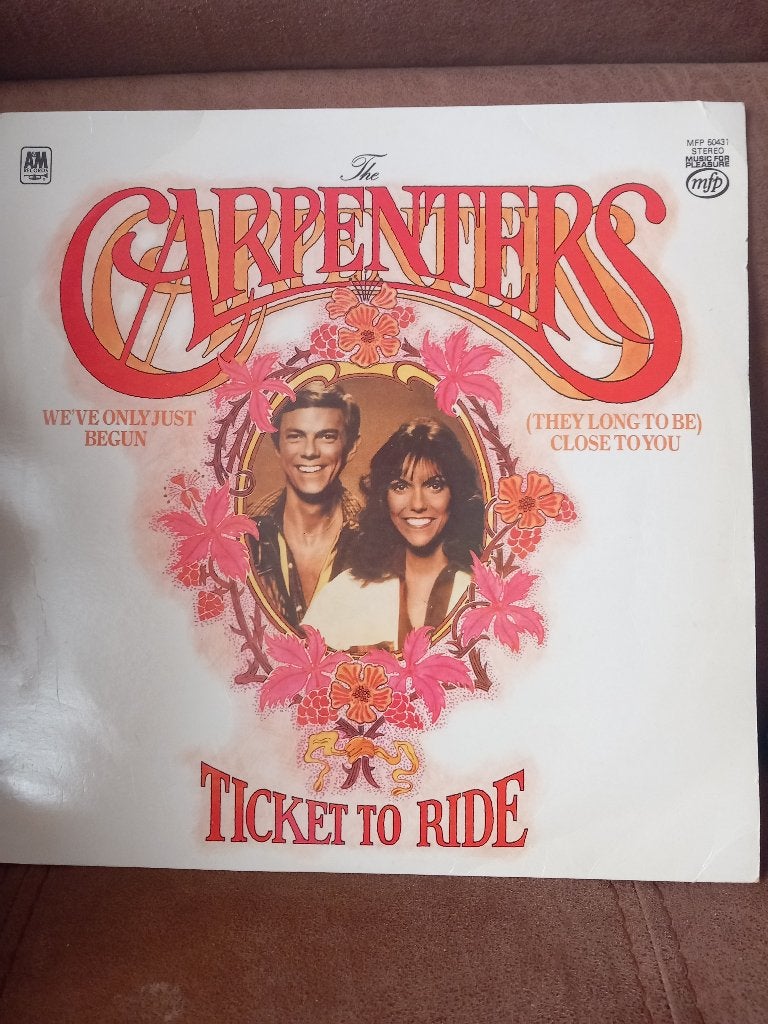 Elpee The Carpenters ticket to ride, LP, Pop, Inclusief binnenhoes, Ophalen of Verzenden