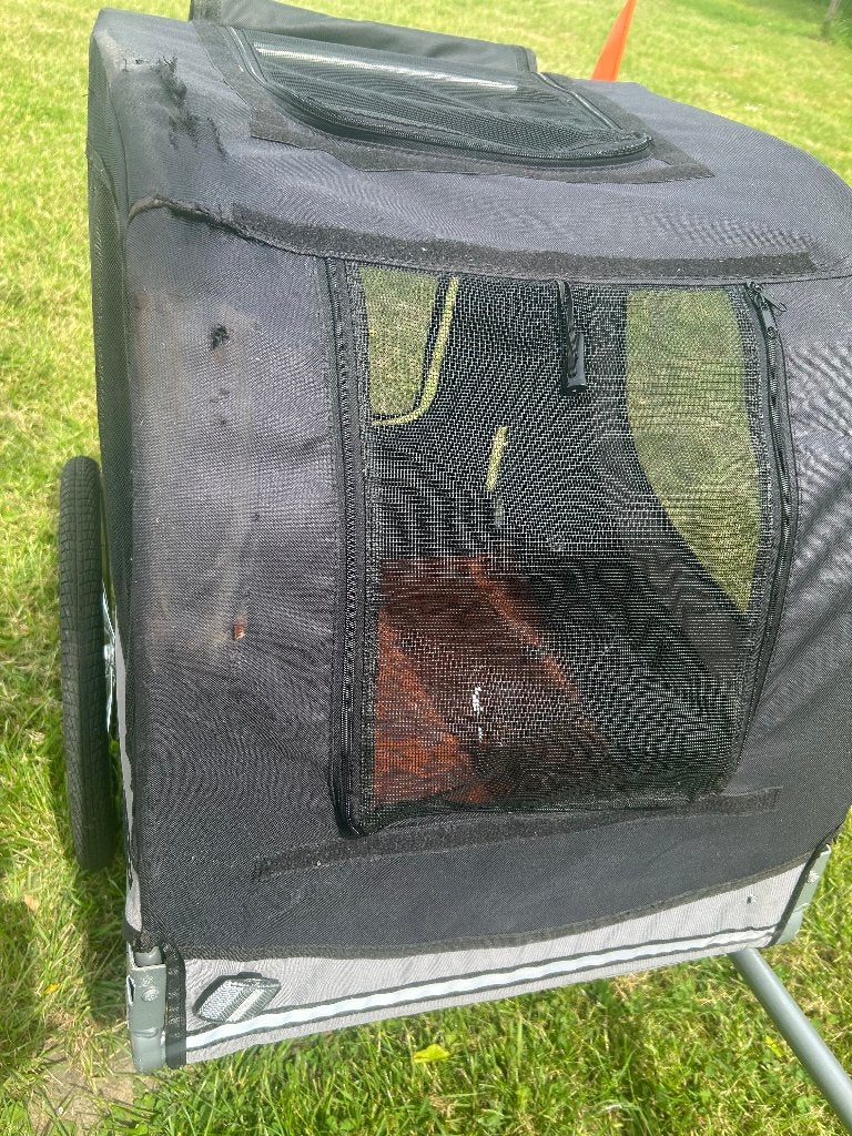 Opvouwbare Fietskar hond, Fietsen en Brommers, Fietsaccessoires | Aanhangers en Karren, Gebruikt, Hondenkar, 20 tot 40 kg, Opvouwbaar