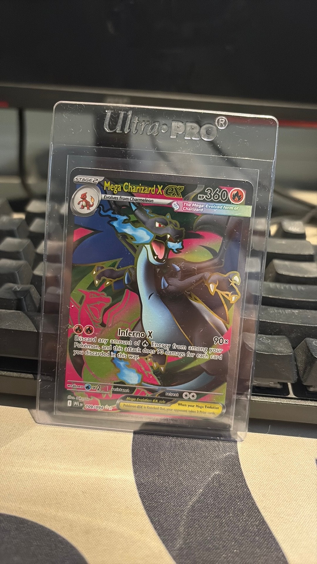 Mega Charizard X 109/094, Ophalen of Verzenden, Nieuw, Losse kaart, Foil