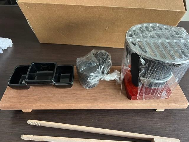 Japanse / koreaanse Tafelgrill, bbq,  mini-hibachi, Overige typen, Hout, Nieuw, Ophalen of Verzenden