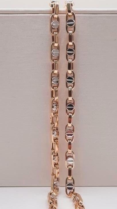 gouden heren ketting 14kt fantasie, Www.bredajuwelier.nl, Nieuw, Ophalen of Verzenden, Www.bredajuwelier.nl