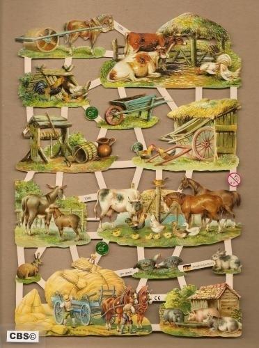 Dieren van de boerderij poezieplaatjes 7358, Ophalen of Verzenden