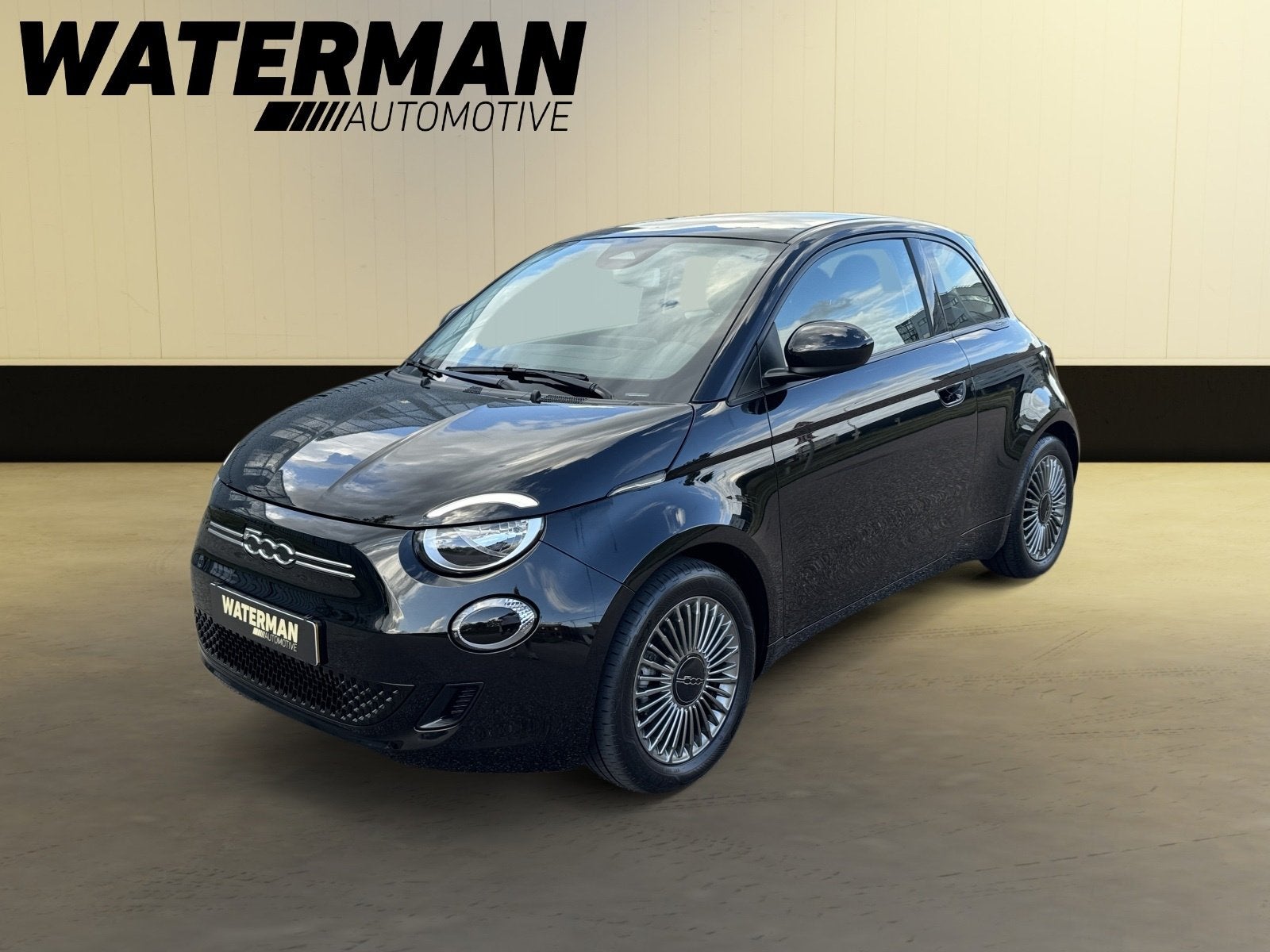 Fiat 500E ICON 42 KWH Soh 96% CAMERA/KEYLESS/LED/CARPLAY/CRU, Auto's, Stof, 118 pk, 4 stoelen, Zwart