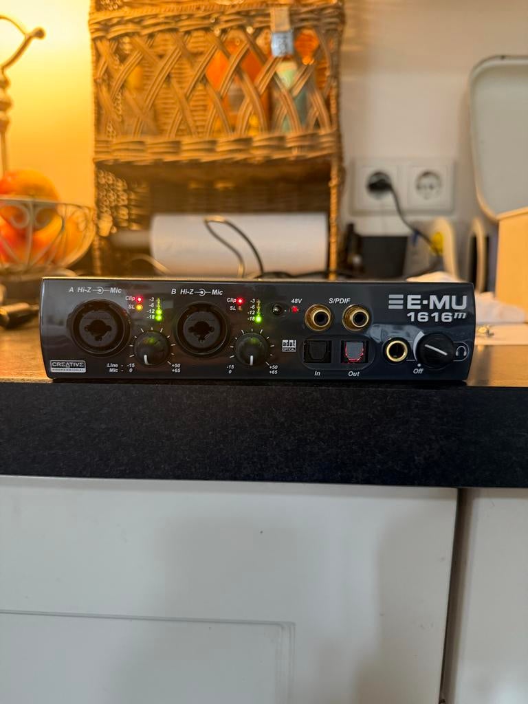 E-MU 1616M Audio Interface - Studio Kwaliteit Geluid, Ophalen of Verzenden, Gebruikt, 10 tot 20 kanalen, Microfooningang