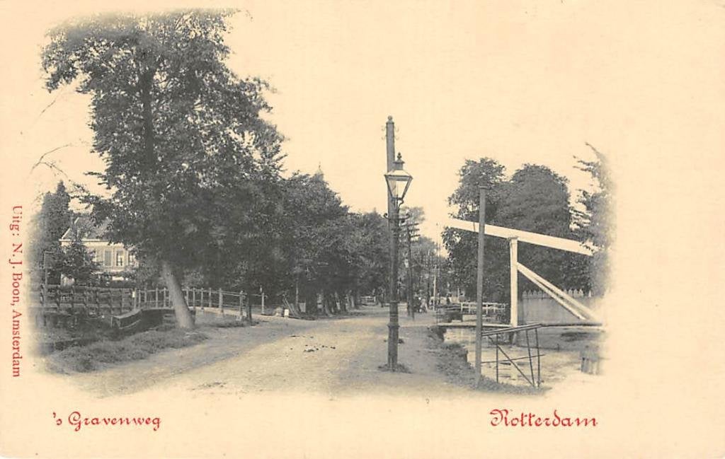 Rotterdam 's-Gravenweg Kralingen Ophaalbrug, Ophalen of Verzenden, Voor 1920, Ongelopen, Zuid-Holland