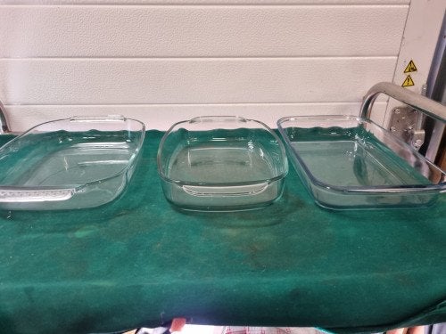 ovenschalen groot glas drie stuks, Ophalen of Verzenden, 'T Olde Gre-j, Info@toldegrej.nl, Endepoelstraat 20f Didam